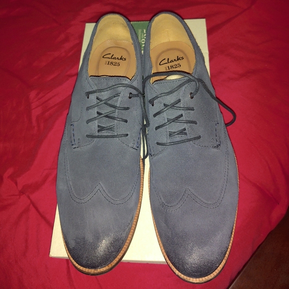 Clark's Navy Suede Dress Shoes - Picture 3 of 6